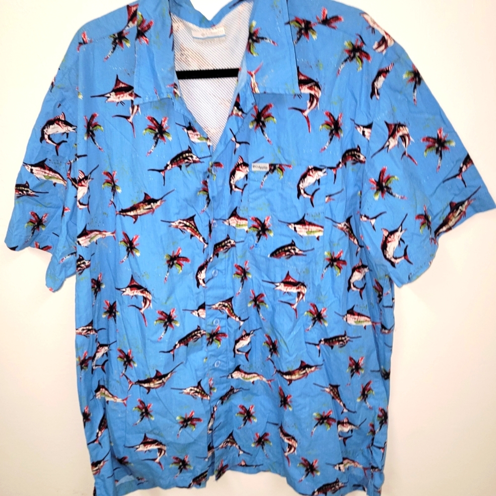 #216 Columbia sportswear men's casual button-up shirt size XXL